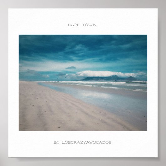 Poster Kaapstad Tafelgebergte aan de Oostzee (Voorkant)