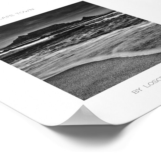 Poster Kaapstad Tafelgebergte aan de Oostzee (Hoek)