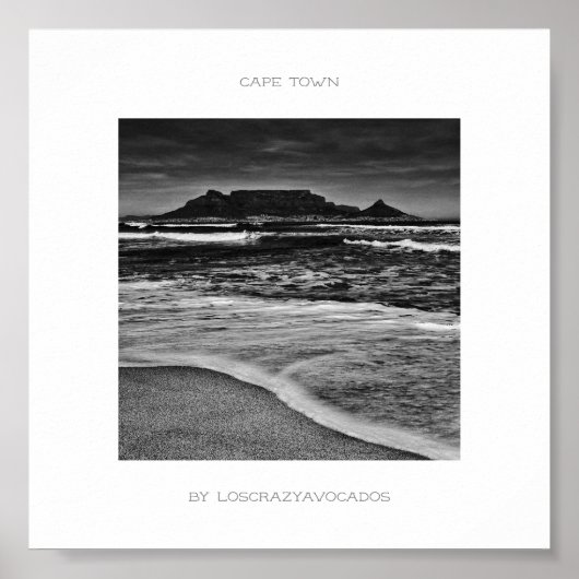 Poster Kaapstad Tafelgebergte aan de Oostzee (Voorkant)