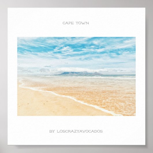 Poster Kaapstad Tafelgebergte aan de Oostzee (Voorkant)