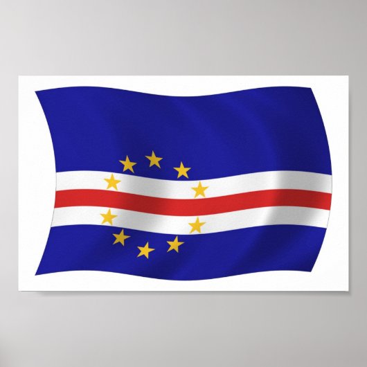 Poster Kaapverdische vlag afdrukken (Voorkant)
