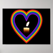 Poster kaars in een regenboog (Voorkant)