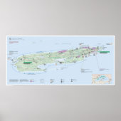 Poster kaart Isle Royale (Michigan) (Voorkant)