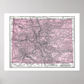 Poster: Kaart van Colorado, 1921 Poster (Voorkant)