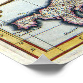 Poster - Kaart van het 14e-eeuwse Engeland (Hoek)