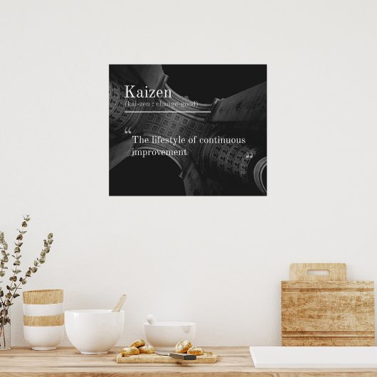 Poster Kaizen (Continue verbetering) (Keuken)