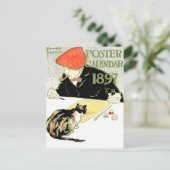 Poster kalender - Edward Penfield -  kattenkunst Briefkaart (Staand voorkant)