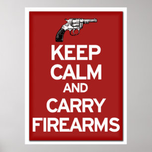 Poster kalk en handvuurwapens bewaren