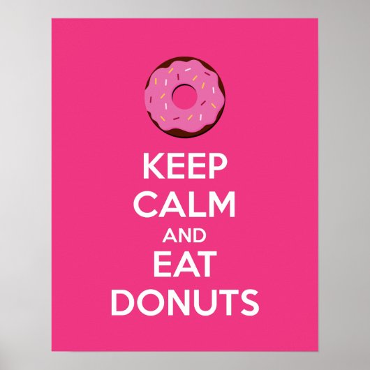 Poster kalm houden en donuts eten afdrukken (Voorkant)