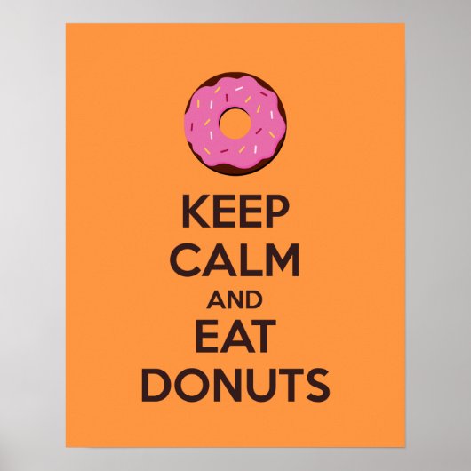 Poster kalm houden en donuts eten afdrukken (Voorkant)