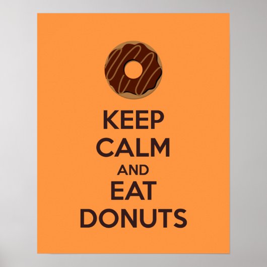 Poster kalm houden en donuts eten afdrukken (Voorkant)