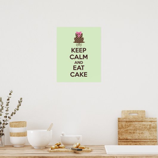 Poster kalm houden en eten (Keuken)