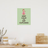 Poster kalm houden en eten (Keuken)