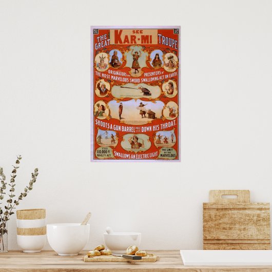 Poster KAR-MI Magicien Troupe VAUDEVILLE (Keuken)