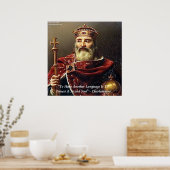 Poster Karel de Grote en de Talen van het Citaat (Keuken)