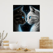 Poster Kat gezicht (Keuken)