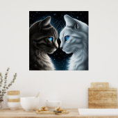 Poster Kat gezicht (Keuken)
