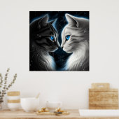 Poster Kat gezicht (Keuken)