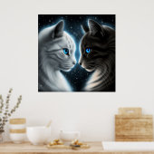 Poster Kat gezicht (Keuken)