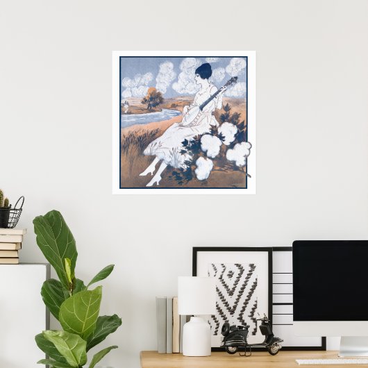 Poster katoenveld (Thuiskantoor)