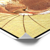 Poster:  kattekunst: "Nieuwsgierig katje" Poster (Hoek)