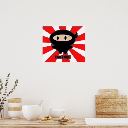 Poster Kawaii Ninja (Keuken)