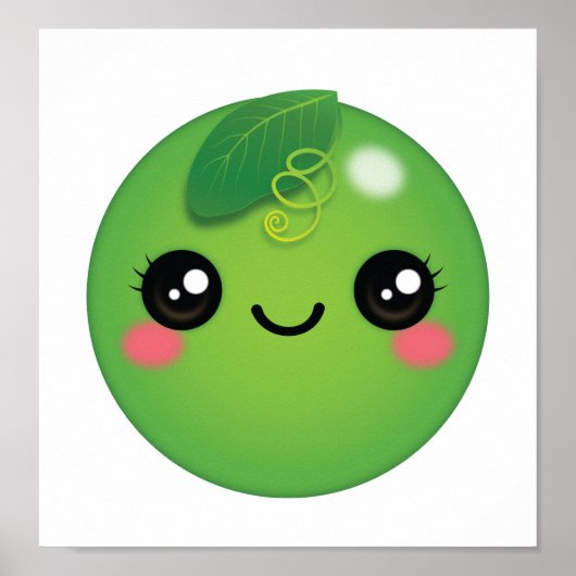 Poster Kawaii Pea (Voorkant)