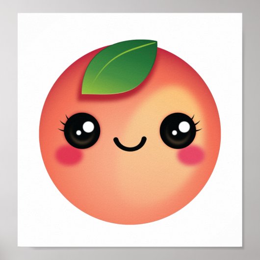 Poster Kawaii Peach (Voorkant)