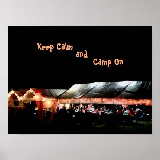 Poster  Keep Calm and Camp On (Voorkant)