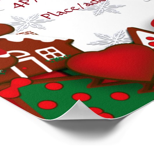 Poster kerstbake Sale Gingerbrood (Hoek)