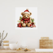 Poster kerstBeer (Keuken)