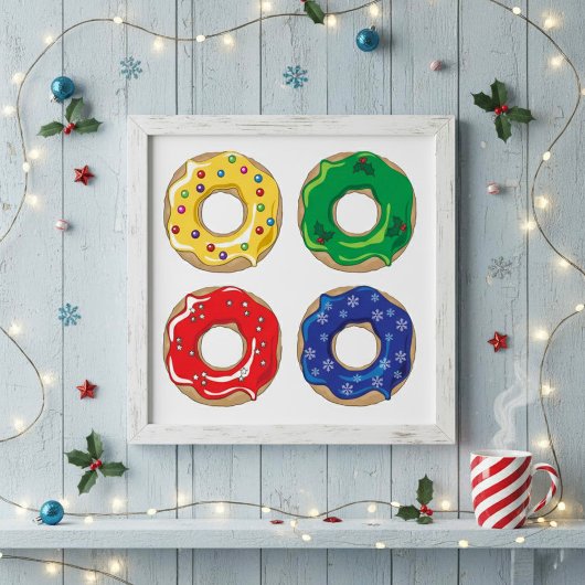 Poster kerstdonuts
