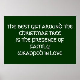 Poster kerstfamilie