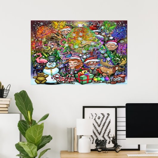 Poster kerstfeest (Thuiskantoor)