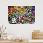 Poster kerstfeest (Keuken)