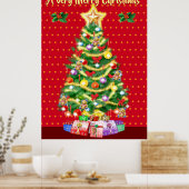 Poster kerstfeestdagen met kerstbomen (Keuken)