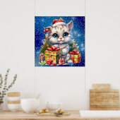 Poster kerstKat (Keuken)