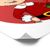 Poster kerstman cartoon (Hoek)