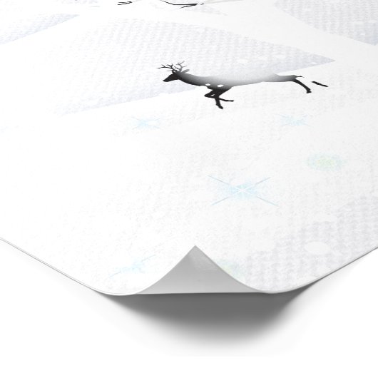 Poster Kerstmis Snowy Fairy Tale. Fantasy Forest (Hoek)