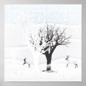 Poster Kerstmis Snowy Fairy Tale. Fantasy Forest (Voorkant)