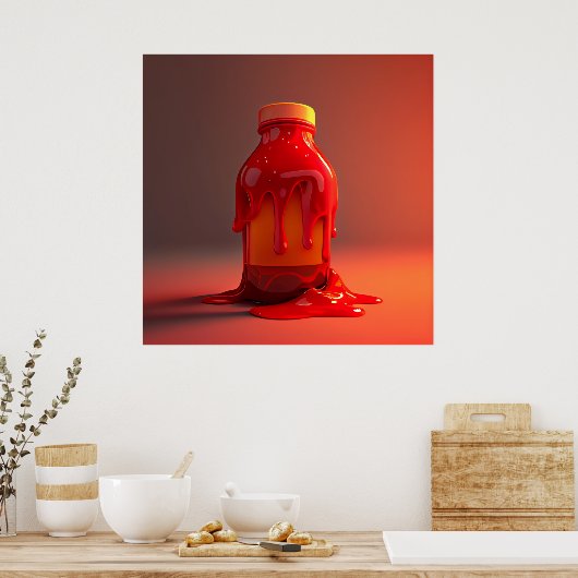 Poster Ketchup (Keuken)
