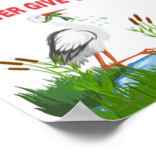 poster kikkercadeau nooit opgeven (Hoek)