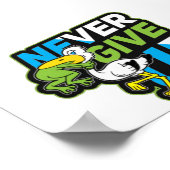 poster kikkercadeau nooit opgeven (Hoek)