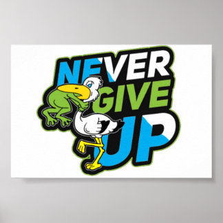 poster kikkercadeau nooit opgeven