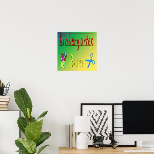 Poster Kindergarten (Thuiskantoor)