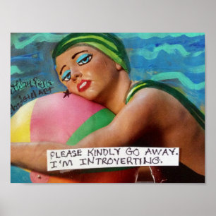 POSTER KINDERS GAAN WEG. IK BEN INTROVERTING.