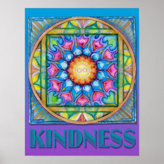 Poster Kindness Mandala (Voorkant)