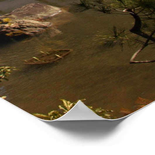 Poster Kinkakuji (het Gouden Pavilion) (Hoek)