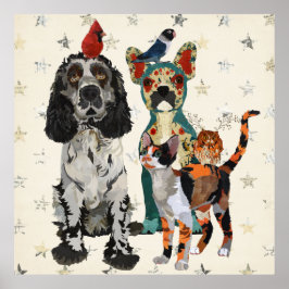 Poster KLAGEN, PAWS EN FEATHERS