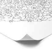 Poster kleuren - Bubble Star Mandala (Hoek)